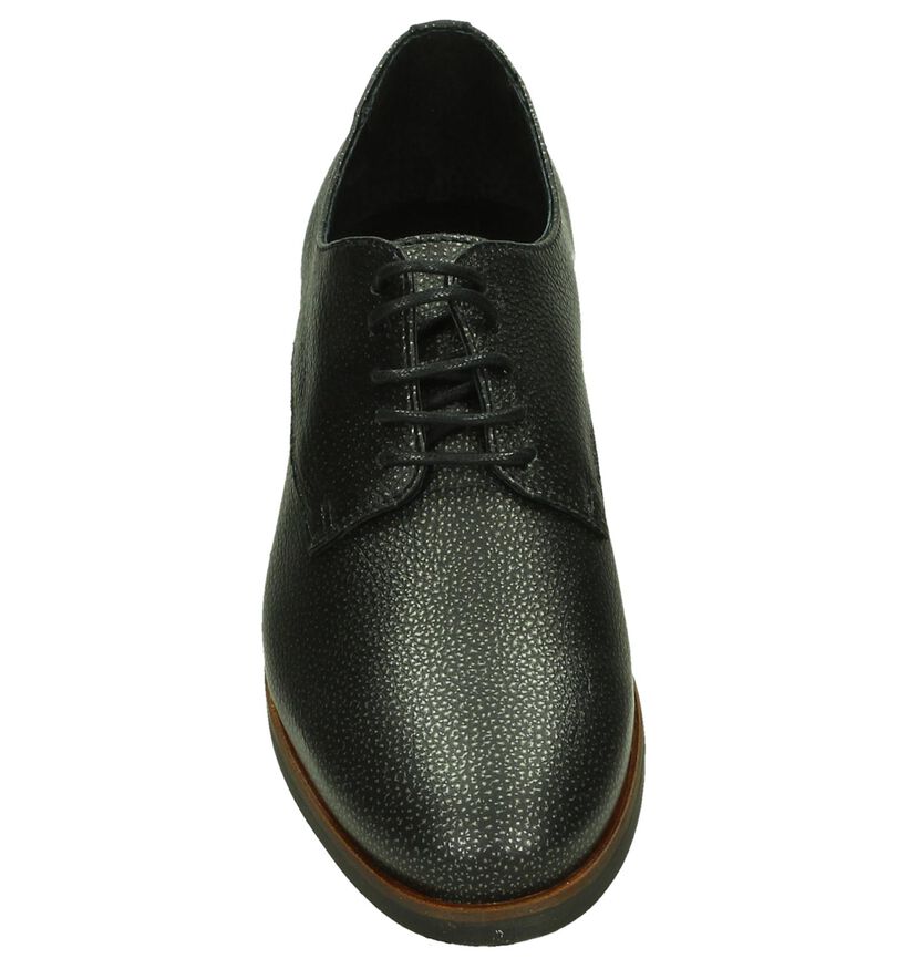 Via Roma Chaussures à lacets en Gris foncé en cuir (206142)
