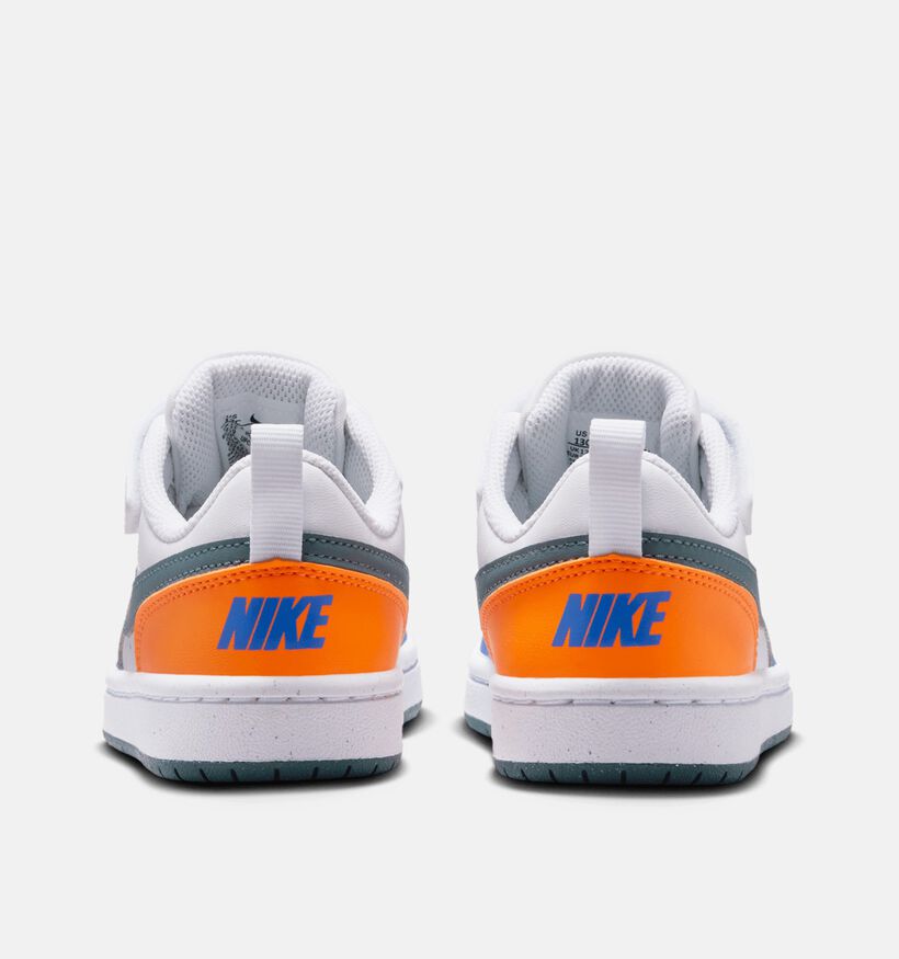 Nike Court Borough Low Witte/Colorblock Sneakers voor jongens (373424) - geschikt voor steunzolen