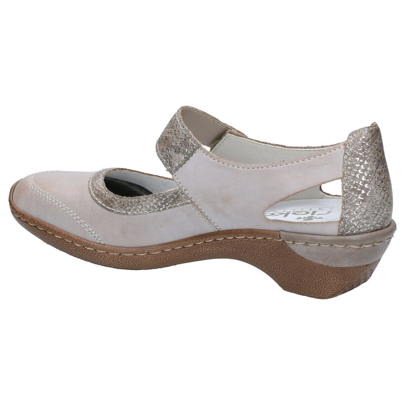 Rieker Taupe Pumps in leer (271864)