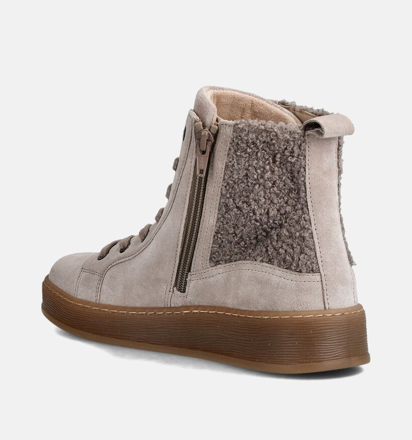 Gabor Donkerbeige Hoge Sneakers voor dames (363154) - geschikt voor steunzolen