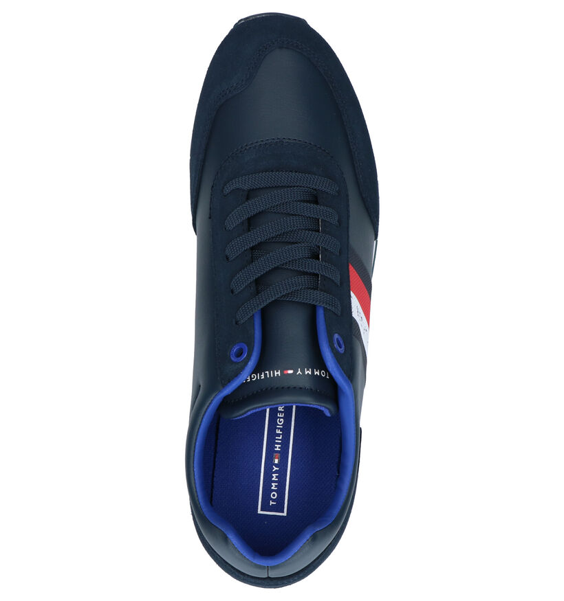 Tommy Hilfiger Corporate Leather Blauwe Sneakers in daim (264960)