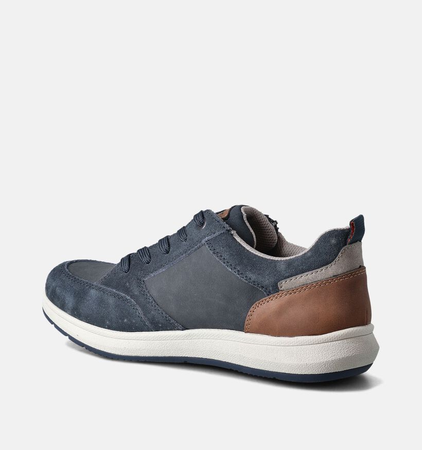 Rieker Blauwe Veterschoenen voor heren (351317) - geschikt voor steunzolen