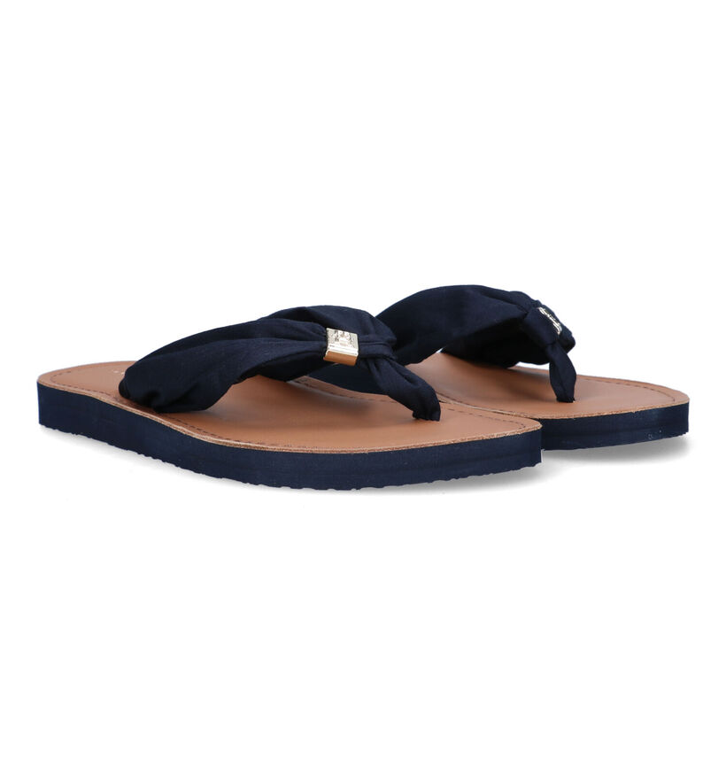 Tommy Hilfiger Elevated Beach Blauwe Teenslippers voor dames (321001)