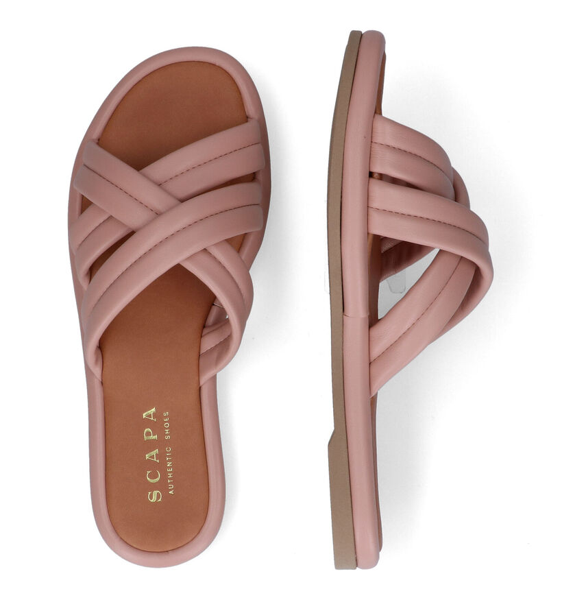 Scapa Nu-pieds plates en Rose pour femmes (307256)