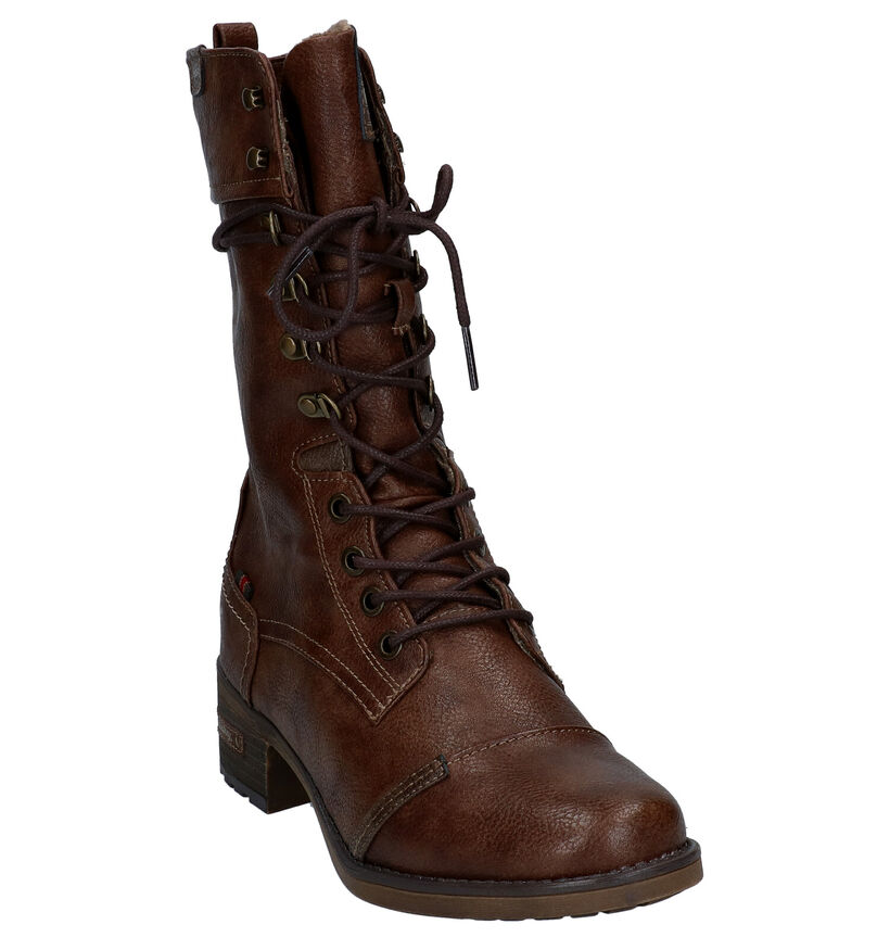 Mustang Bruine Bottines in kunstleer (294332)