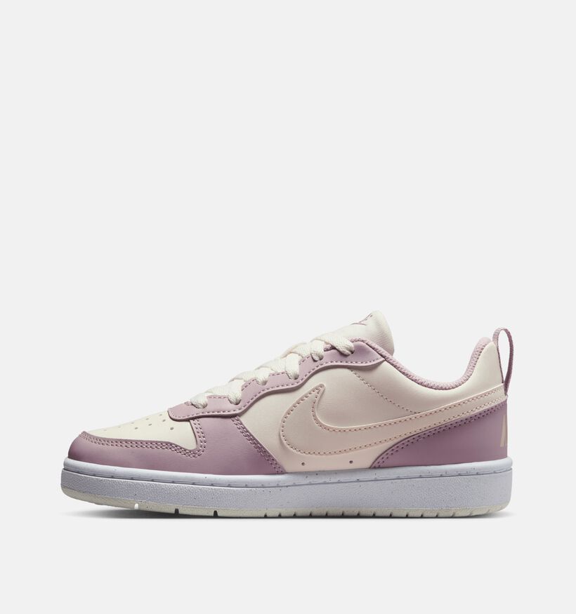 Nike Court Borough Low Roze/Beige Sneakers voor meisjes (357230) - geschikt voor steunzolen