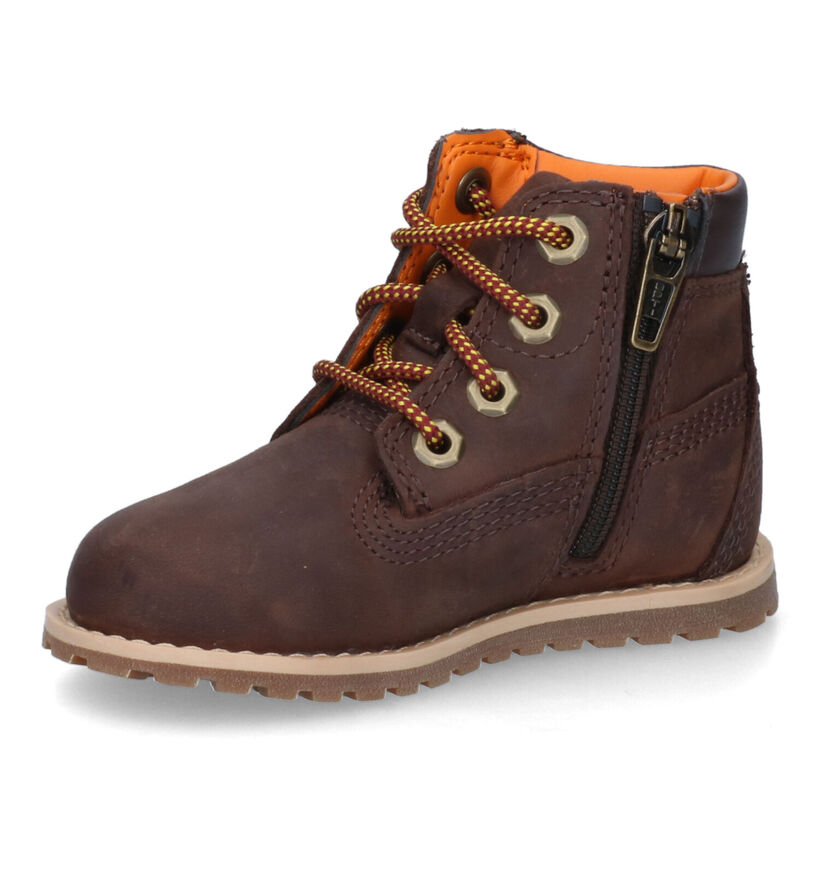 Timberland Pokey Pine 6IN Bottines en Brun pour garçons (313042) - pour semelles orthopédiques