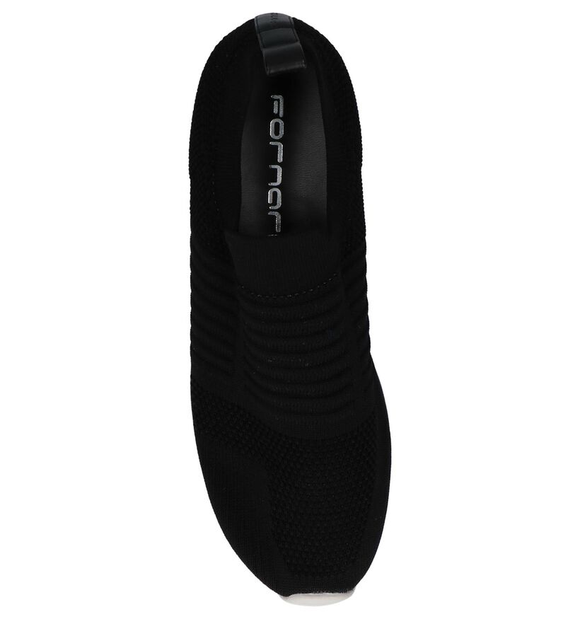 Fornarina Chaussures slip-on en Noir en textile (223740)