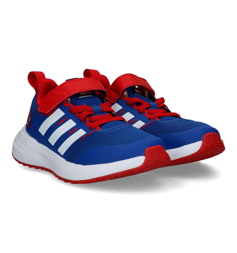 adidas Fortarun 2.0 Spiderman Baskets en Bleu pour garçons (318834)