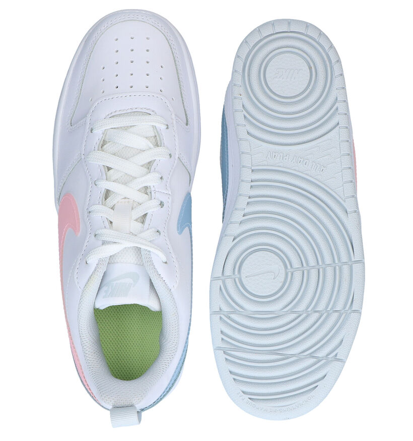 Nike Court Borough Witte Sneakers in kunstleer (284455)