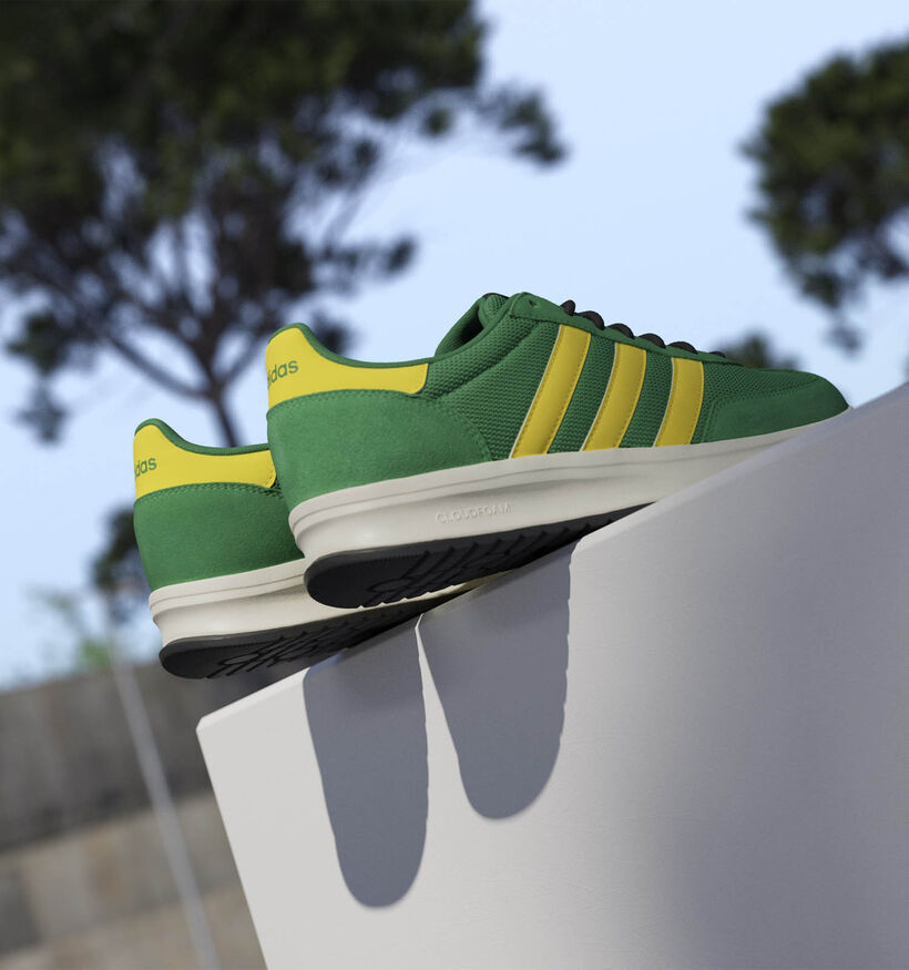 adidas Run 70s Baskets basses en Vert pour hommes (359495) - pour semelles orthopédiques