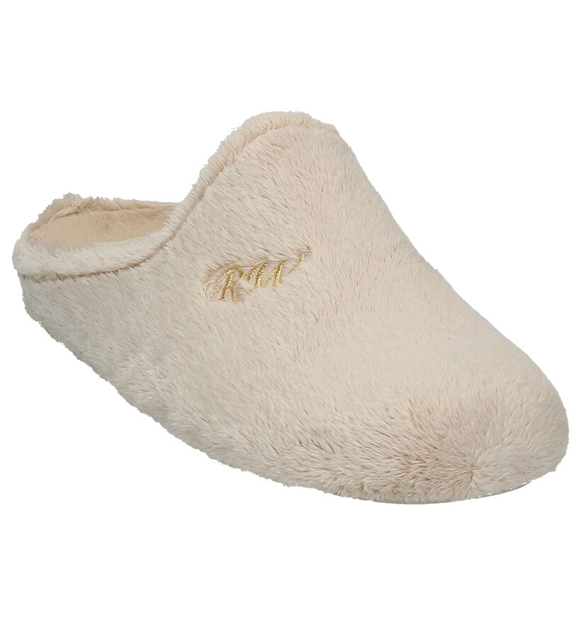 River Woods Beige Pantoffels in stof (298441)