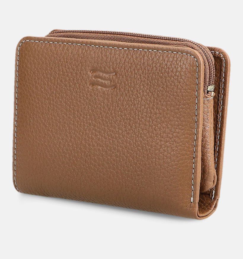 Crinkles Bruine Portemonnee met Rits voor dames (381746)