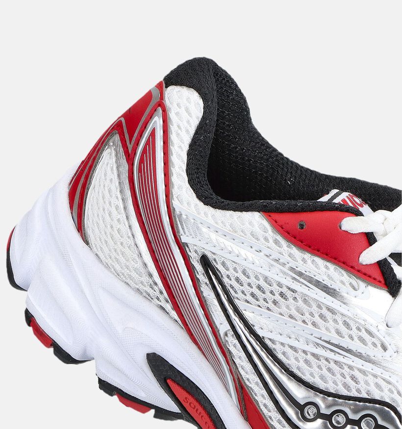Saucony Ride Millenium Witte/Rode Hardloopschoenen voor dames (376602) - geschikt voor steunzolen