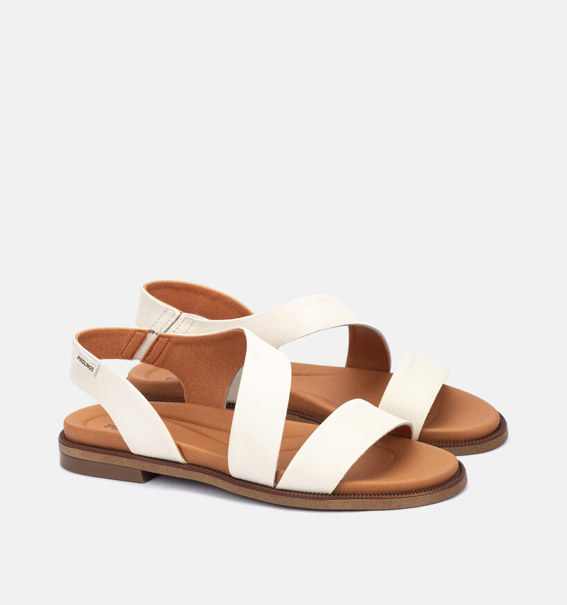 Pikolinos Navia Ecru Platte Sandalen voor dames (370530)