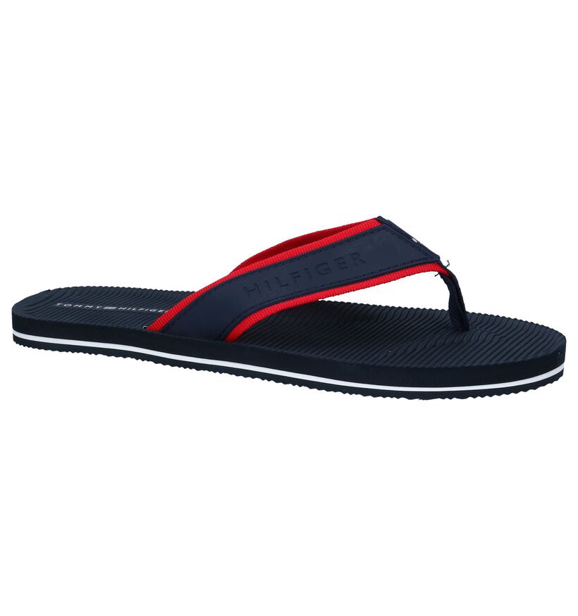 Donkerblauwe Teenslippers Tommy Hilfiger in stof (242411)