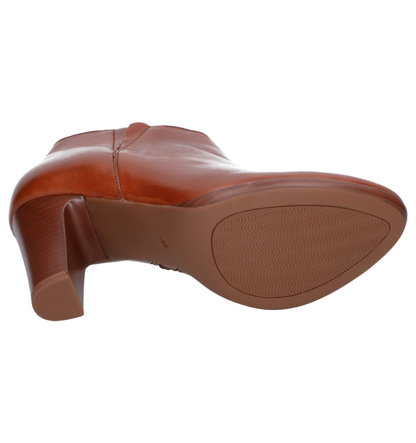 Rizzoli Bottillons à talons en Cognac en cuir (258774)