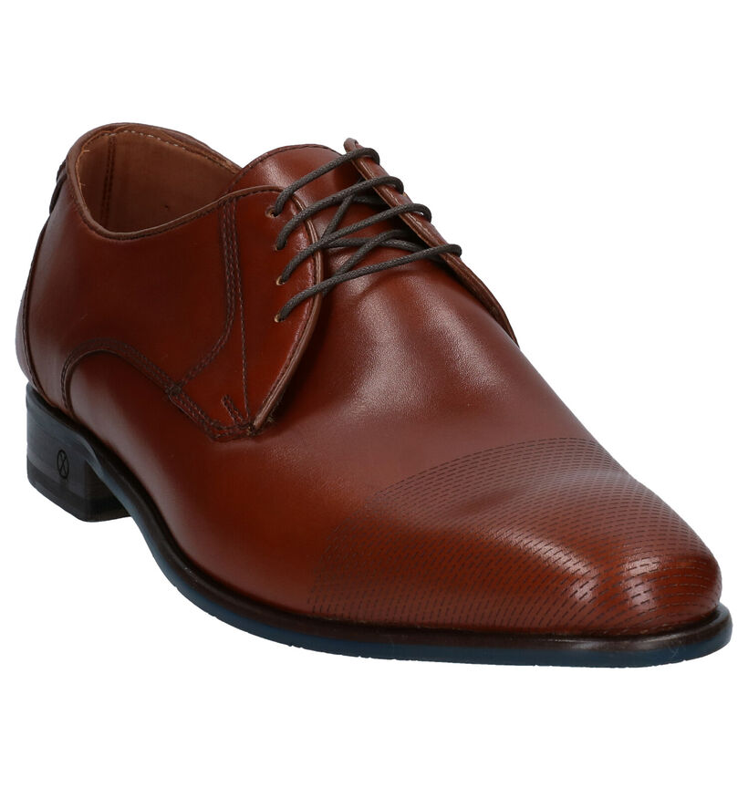 Ambiorix Flavius Cognac Geklede Veterschoenen in leer (283931)