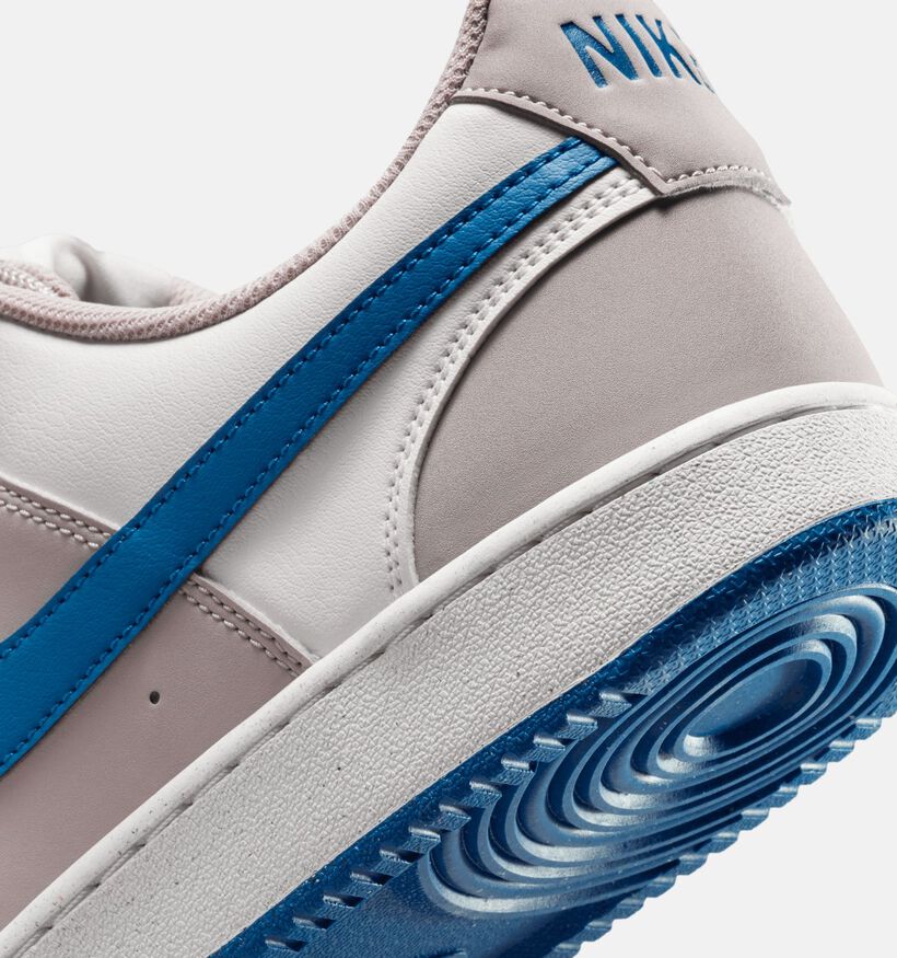 Nike Court Vision Low Next Nature Baskets en Blanc/Beige pour hommes (369287) - pour semelles orthop&eacute;diques