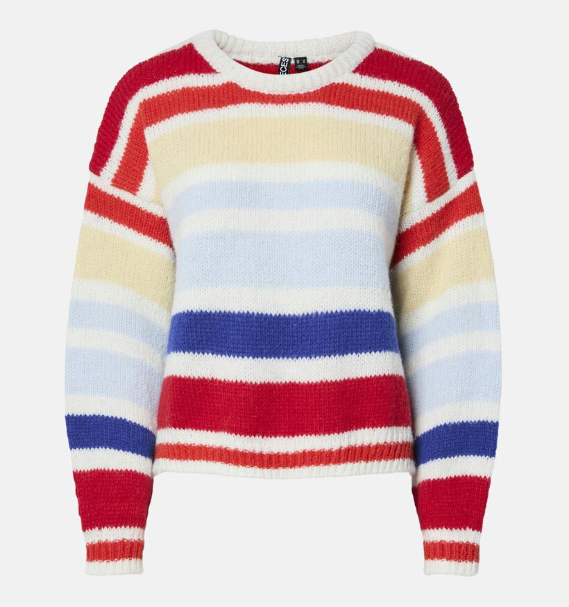 Pieces Pcolivia O-Neck Knit Strepenprint Pull voor dames (361152)