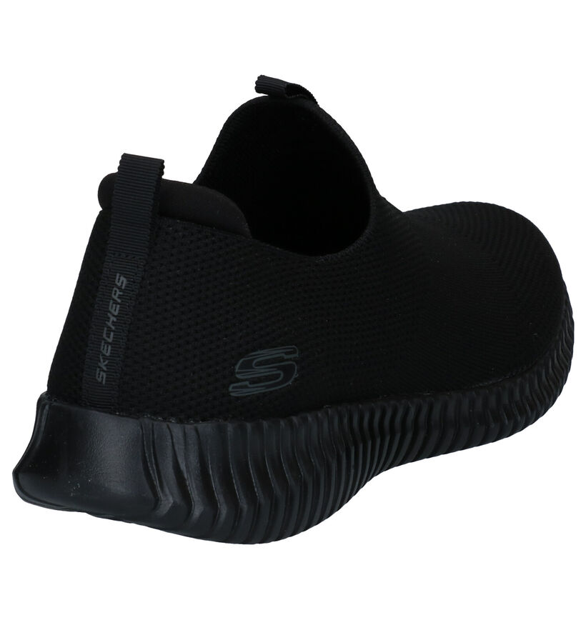 Skechers Elite Flex Wasik Baskets slip-on en Noir en textile (305959)