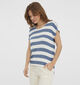 Vero Moda Wide Stripe T-shirt en Blanc/Bleu pour femmes (369416)