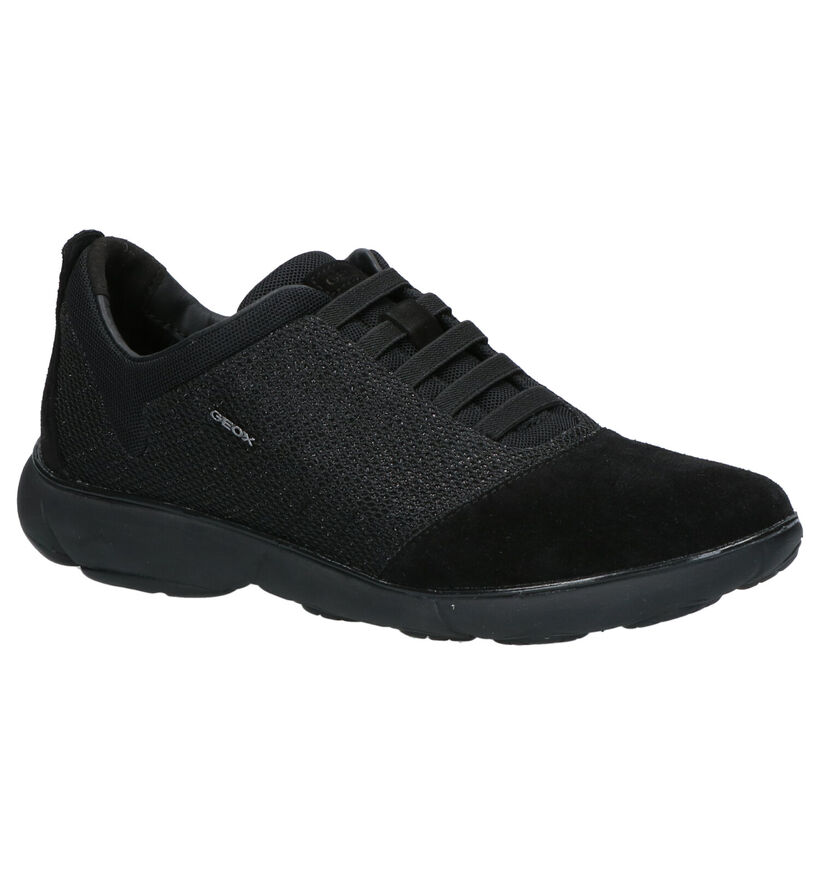 Geox Nebula Zwarte Sneakers in daim (255255)