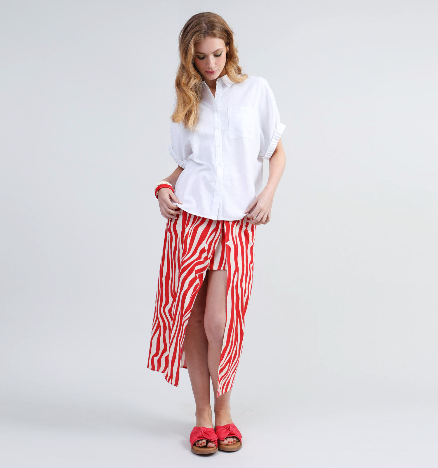comma Wit Linnen Hemd Dames Blouses Online op TORFS.BE
