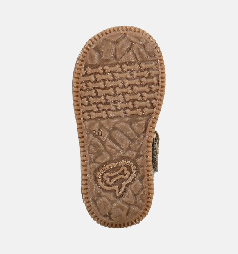 STONES and BONES Naif Boots &agrave; lacets en Beige fonc&eacute; pour gar&ccedil;ons (378228) - pour semelles orthop&eacute;diques