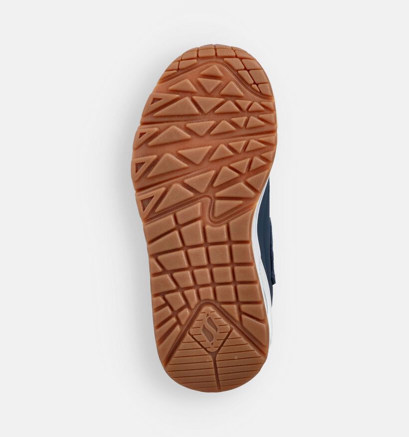 Skechers Uno Air Blitz Baskets basses en Bleu fonc&eacute; pour gar&ccedil;ons, filles (375672)
