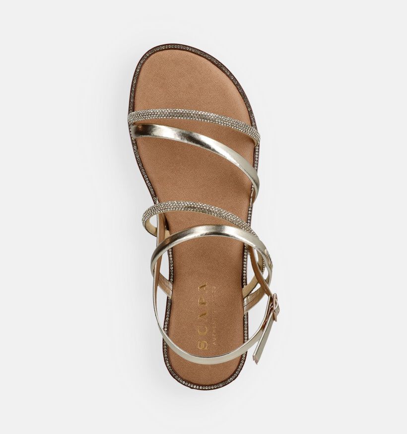 Scapa Gouden Platte Sandalen voor dames (373288)