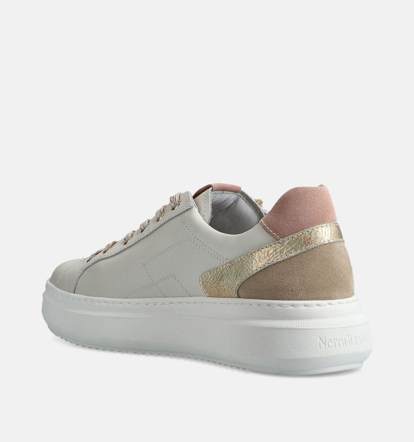 NeroGiardini Lichtbeige Sneakers voor dames (369091) - geschikt voor steunzolen