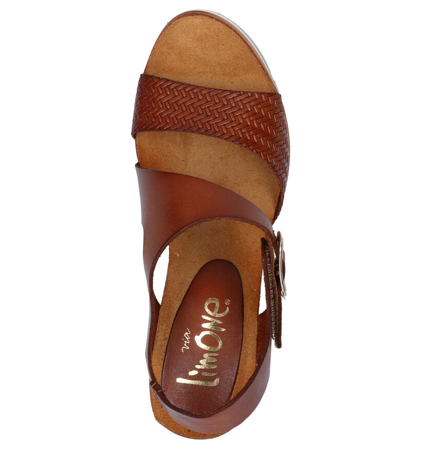 Via Limone Cognac Sandalen in leer (273197)