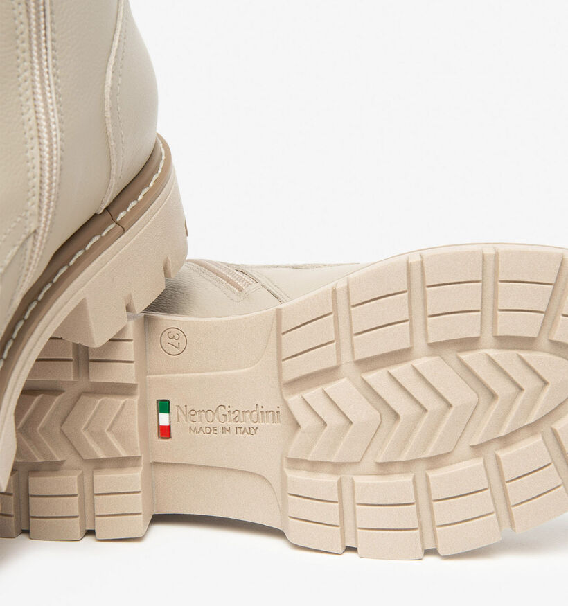 NeroGiardini Taupe Veterboots voor dames (363949)