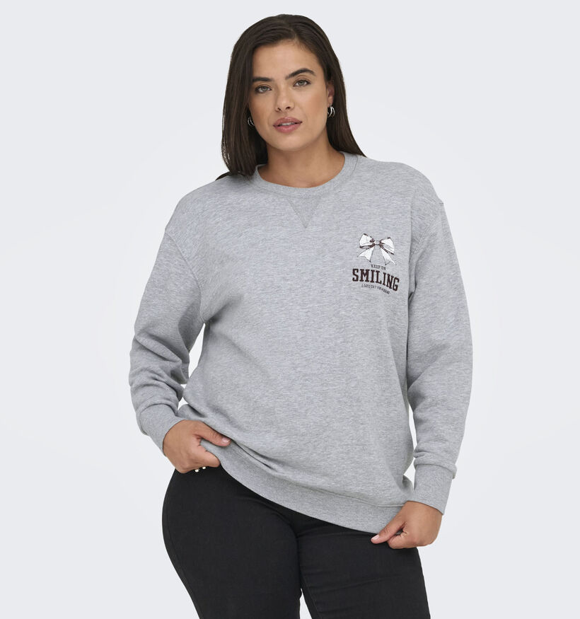 ONLY Carmakoma Iggy Sweatshirt en Gris pour femmes (371836)