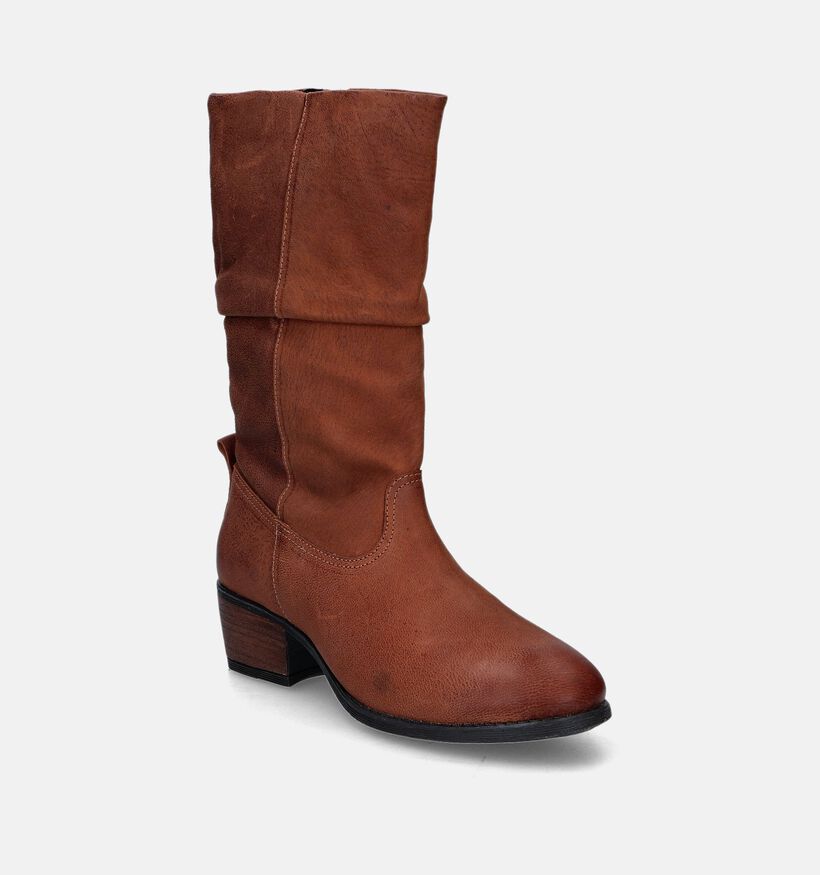 5PM Bottes courtes en Cognac pour femmes (349018)