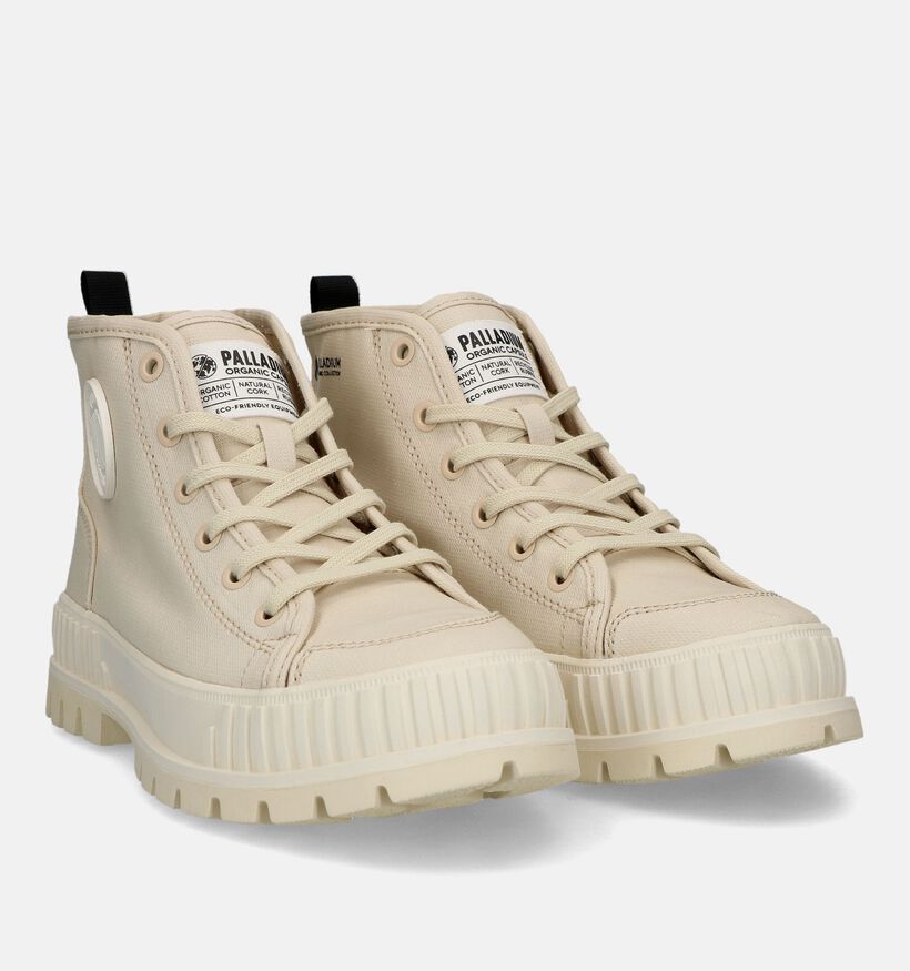Palladium Pallashock Bottines en Blanc pour femmes (320207) - pour semelles orthopédiques