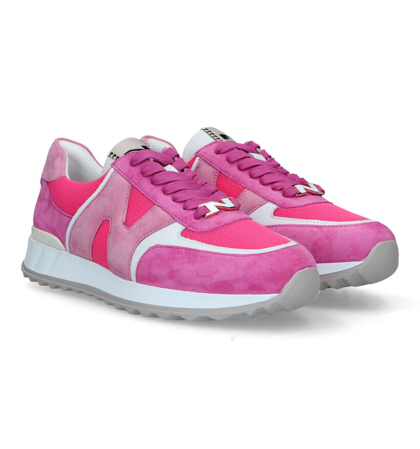 Nathan-Baume Fuchsia Sneakers in daim (324411)