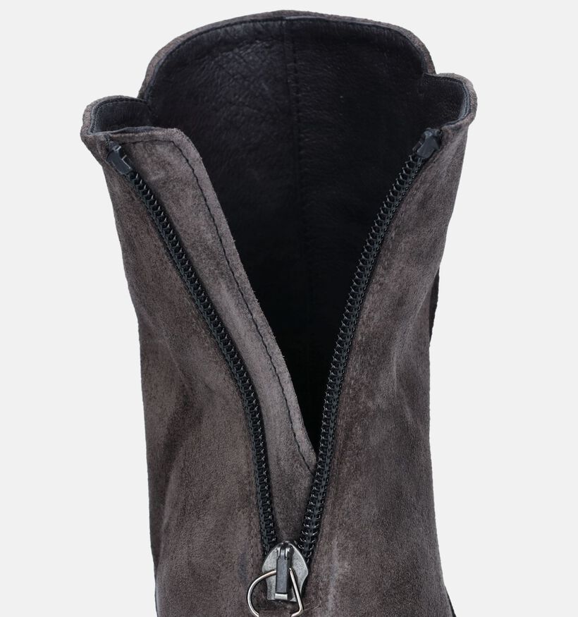 Zinda Bottillons avec talon en Argent pour femmes (348865)
