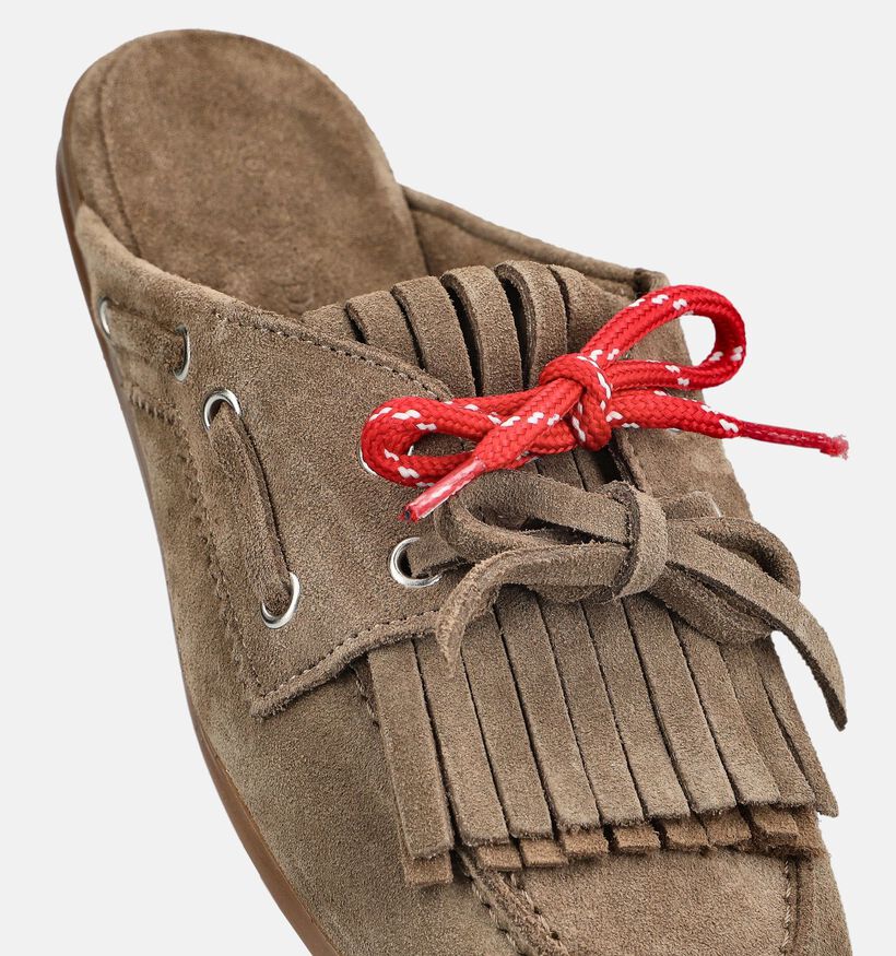 Laurent David Sabot Kakigroene Open Bootschoenen voor dames (384357)