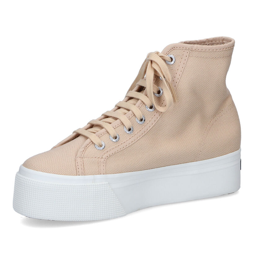 Superga Hi Top Baskets en Beige pour femmes (305727)