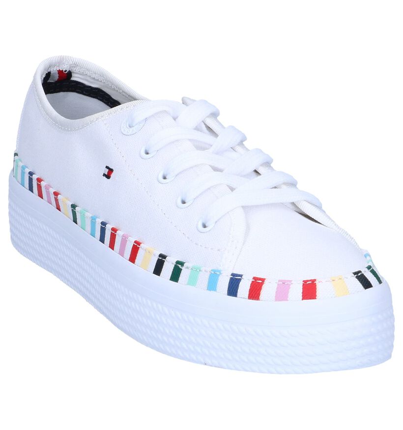 Witte Sneakers Tommy Hilfiger Rainbow in stof (241822)