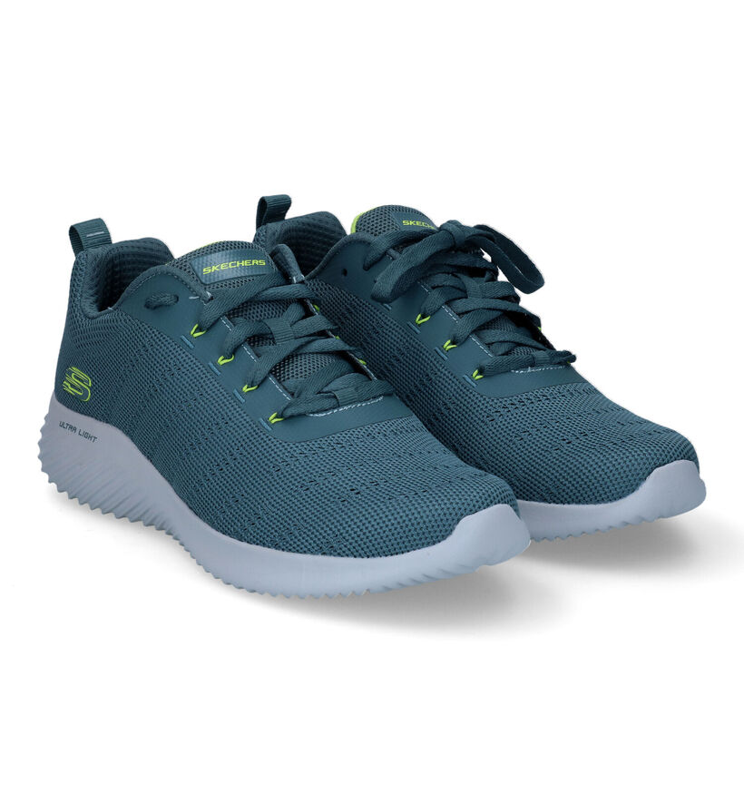 Skechers Bounder Baskets en Bleu en textile (305986)