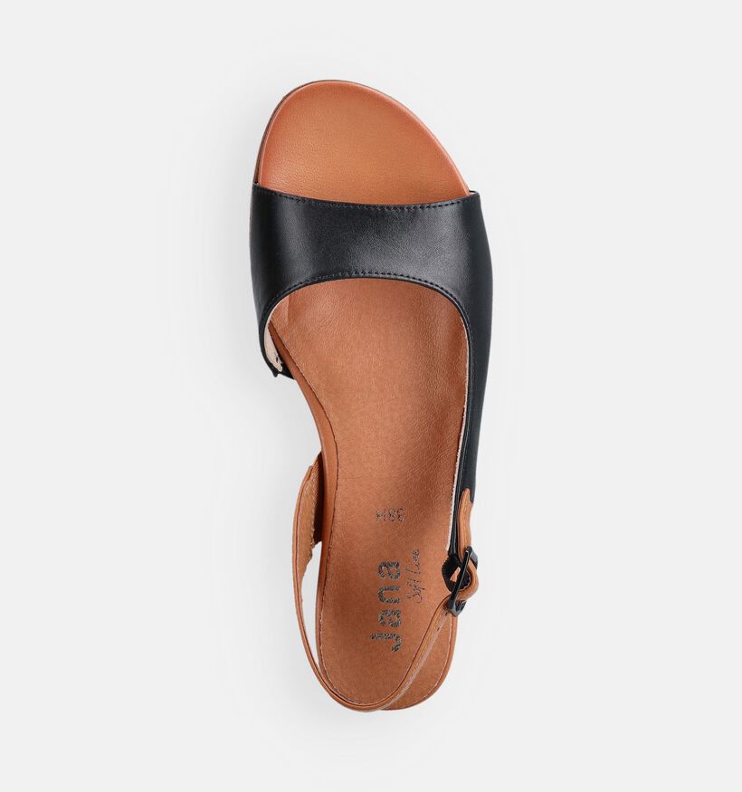 Jana Sandales plates en Noir pour femmes (371668)