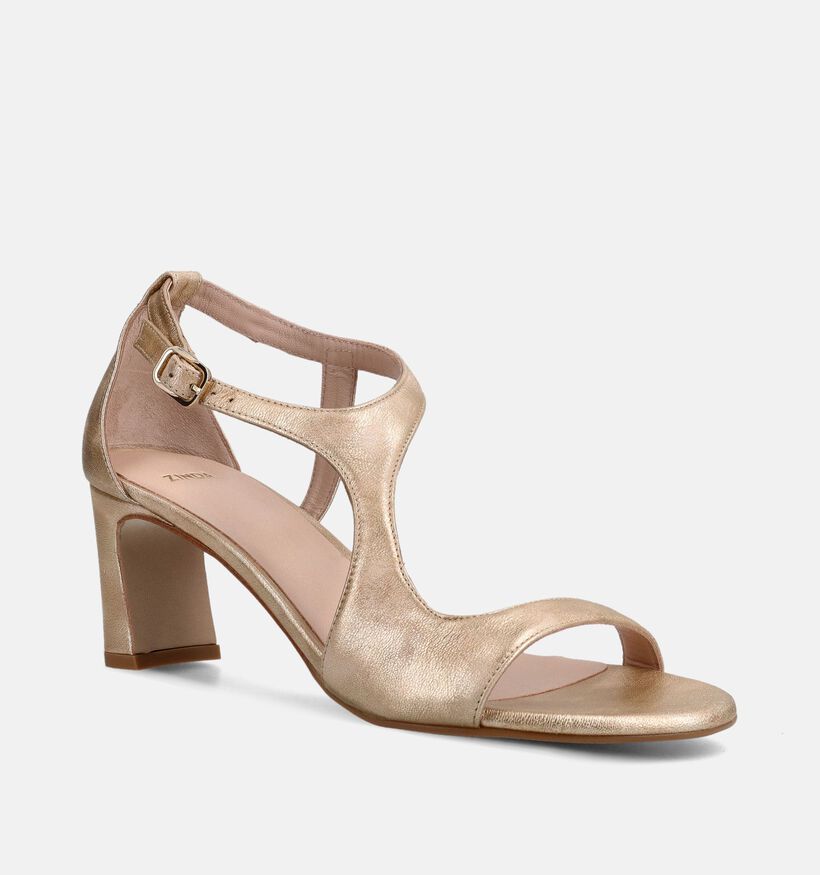 Zinda Sandales &agrave; talons en Or pour femmes (373659)