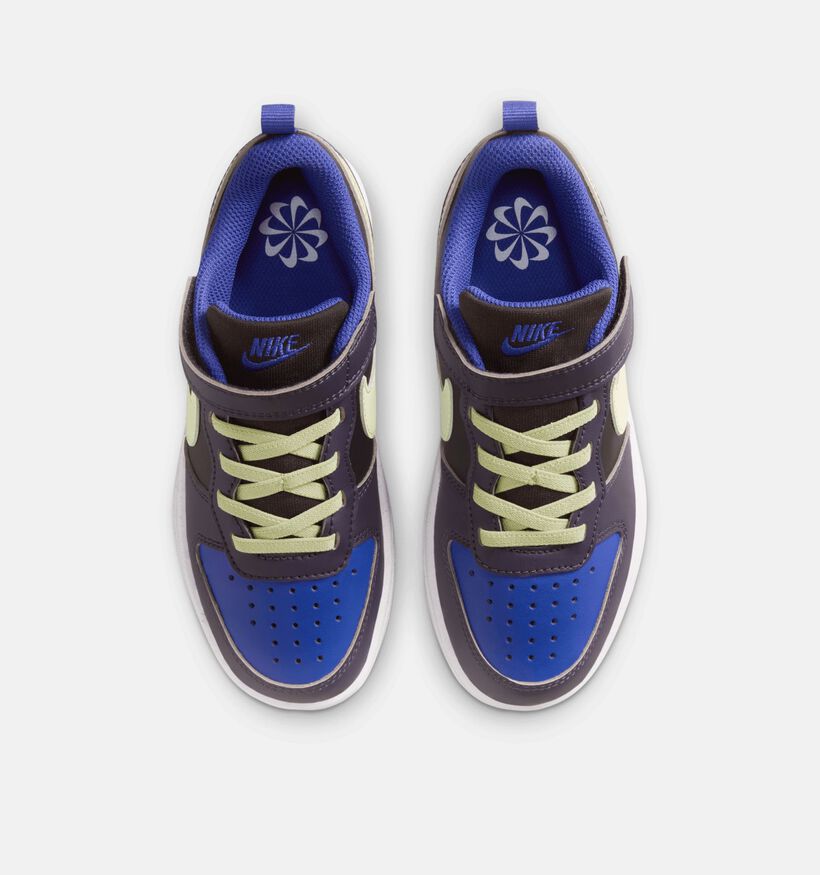 Nike Court Borough Blauwe/Zwarte Sneakers voor jongens (364607) - geschikt voor steunzolen