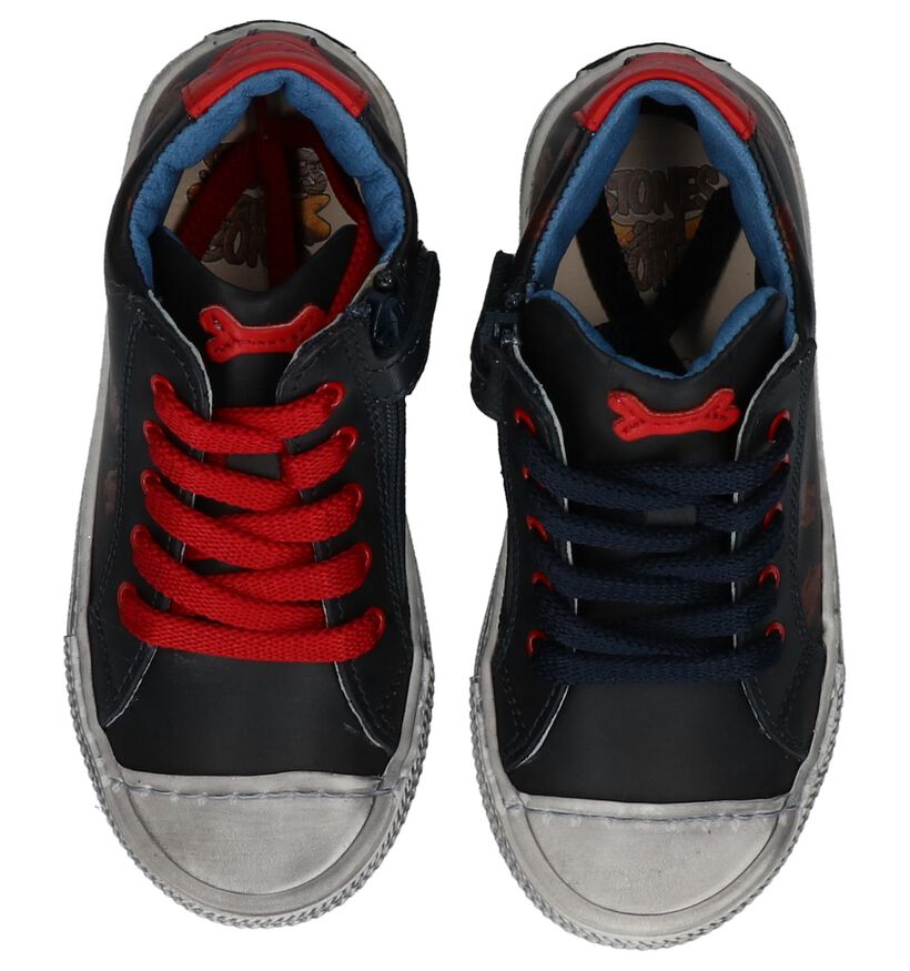 STONES and BONES Vome Bottines en Bleu en cuir (295168)
