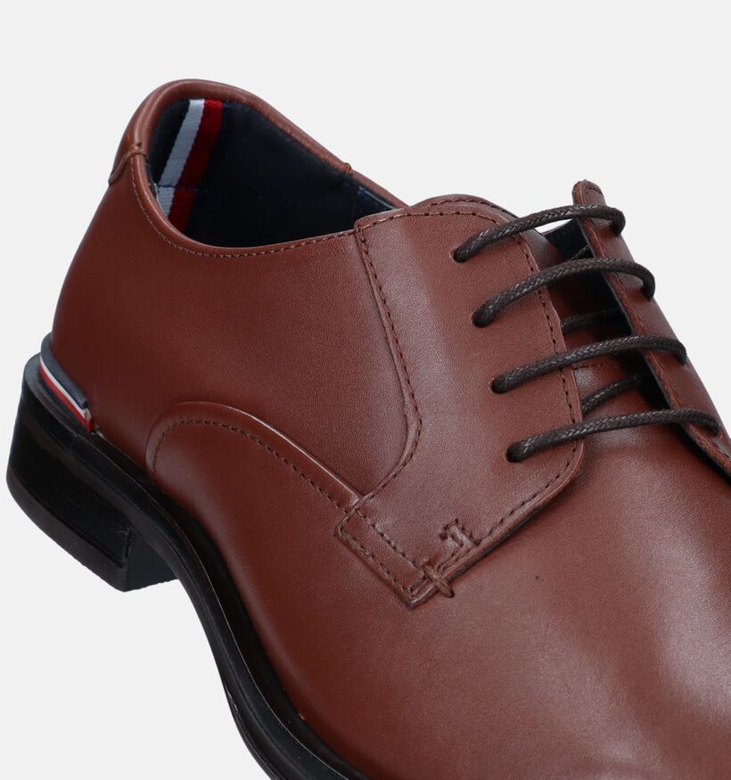 Tommy Hilfiger Core Cognac Veterschoenen voor heren (329368) - geschikt voor steunzolen