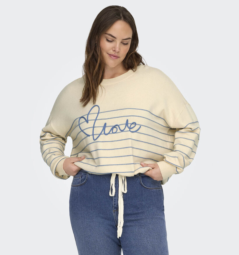 ONLY Carmakoma Carsigne Pull en Beige pour femmes (374870)