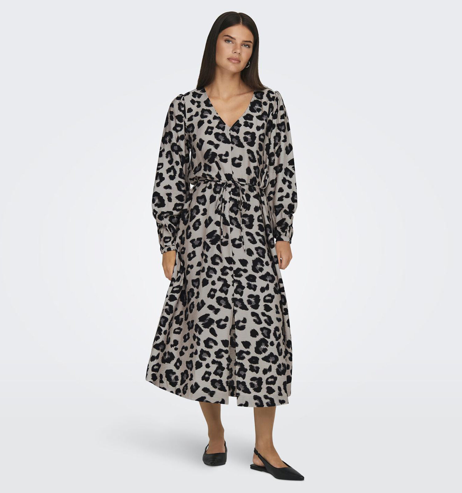 Robe mi longue gris